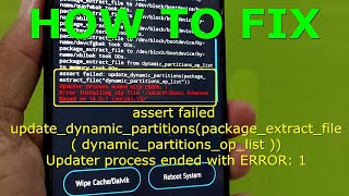 Fixed assert failed updatedynamicpartitionspackageextractfile dynamicpartitionsoplist [upl. by Ahsikram]