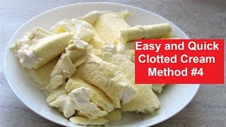 Clotted Cream the Cheap Easy and Quick Method أسرع وأسهل كيمر عراقي بمكونين فقط Method 4 [upl. by Yremogtnom997]