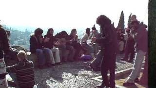 Una de mis tardes en el mirador de San Nicolás en Granada [upl. by Llennod]