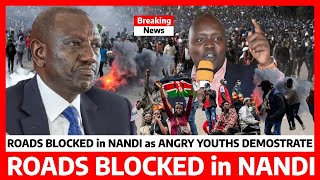 Breaking‼️ROADS BLOCKED in NANDI as ANGRY YOUTHS led by CHERARGEI to DEMOSTRATE Governor IMPEACHMENT [upl. by Brittani]