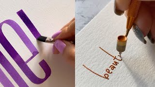 The best calligraphy and lettering unusual pen and marker [upl. by Goar]