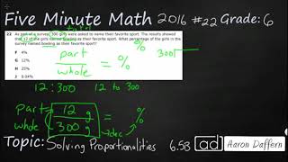 6th Grade STAAR Practice Solving Proportionalities 65B  1 [upl. by Susann257]