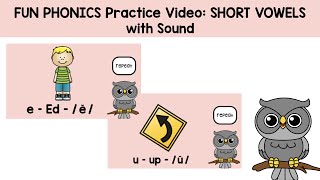 Fun Phonics Practice Video Short Vowels with Sounding Out [upl. by Nodal921]