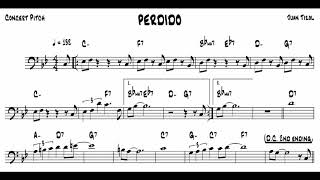 Perdido Juan Tizol Backing Track C bass clef [upl. by Coats]