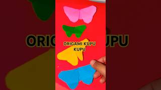 MEMBUAT KUPU KUPU DARI KERTAS LIPAT origami kupukupu [upl. by Jeromy]