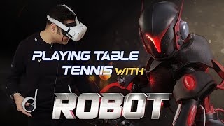 Racket Fury Table Tennis VR Review  Playing with Ai Robots [upl. by Neelrac]