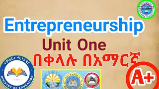 Entrepreneurship Chapter 1 በአማርኛ  What is Entrepreneur AplusEthiopia Freshmancourse [upl. by Ruhl504]