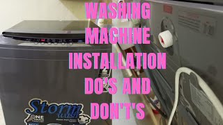 Washing Machine Installation and Mistakes To Avoid  Kenyan Rented Space Installation Tutorial [upl. by Streeto]