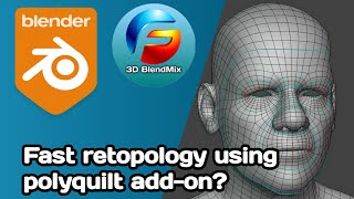 Polyquilt fast retopology in Blender [upl. by Airretnahs]