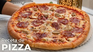 Receta de Pizza casera como hacer una pizza fácil rápida y a la vez deliciosa [upl. by Gabi]