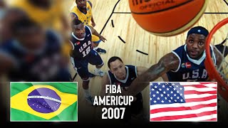 Brazil 🇧🇷 v USA 🇺🇸  Classic Full Games  FIBA AmeriCup 2007 [upl. by Losiram994]