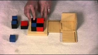 Montessori Sensorial Lesson  Binomial Cube [upl. by Yelrac]