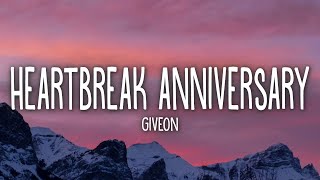 Giveon  Heartbreak Anniversary Lyrics [upl. by Dilly800]