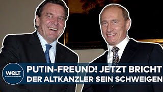 GERHARD SCHRÖDER Jetzt bricht der PutinFreund sein Schweigen Das sagt der Altkanzler zum Krieg [upl. by Sheya458]