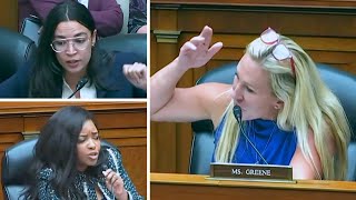 Chaos erupts at Oversight hearing after MTG makes fake eyelashes jab [upl. by Amabel]