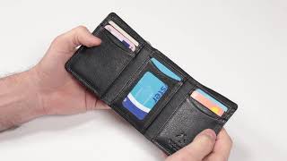 Compton  Tri Fold Wallet  Black [upl. by Sufur]