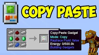 Minecraft Building Gadgets COPY PASTE GADGET how to use EASY  Building Gadgets Copy Paste Gadget [upl. by Lauer761]