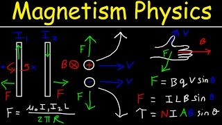 Magnetism Magnetic Field Force Right Hand Rule Amperes Law Torque Solenoid Physics Problems [upl. by Van]