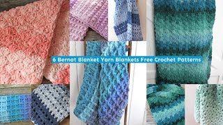 6 Ombre Bernat Blanket Yarn Crochet Patterns Super Chunky Gradient Blanket Left Handed Tutorial [upl. by Neelram]