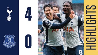 TOTTENHAM HOTSPUR 40 EVERTON  PREMIER LEAGUE HIGHLIGHTS  FOURMIDABLE DISPLAY AS SON SCORES TWO [upl. by Ydnac]