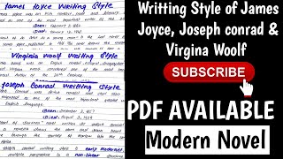 Writing style of James joyce Virgina woolf and Joseph conrad [upl. by Amathiste]