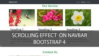 scrolling effect on Navbar bootstrap 4 tutorial [upl. by Nalaf]