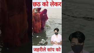 छठ पूजा के दौरान जहरीले सांप को सामने देखकर shorts chhathpuja [upl. by Bourn]