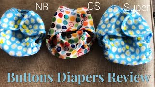 Buttons Diapers Comparison NB OS and Super Covers [upl. by Elsworth]