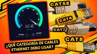 ✅INTERNET MAS RAPIDO CAMBIO de CABLE RJ45 CAT 5E por CATEGORIA 8 MEJORA de ETHERNET [upl. by Ahsinac127]