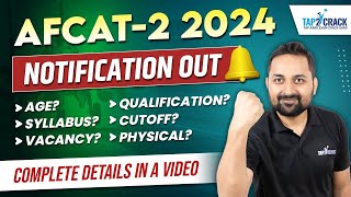 AFCAT 2 2024 Notification Out  Age Syllabus Vacancy Qualification  AFCAT 2 2024 Full Details [upl. by Hayarahs272]