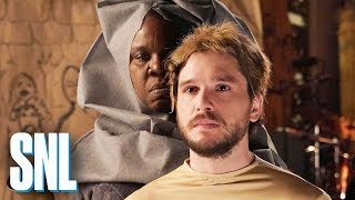 SNL Host Kit Harington Plays Out Leslie Jones Game of Thrones Fantasy [upl. by Burne]