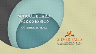 School Board Work Session October 28 2024 [upl. by Nwahsor188]