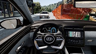 Hyundai Tucson 2022  BeamNG Drive Steering Wheel  Normal Driving [upl. by Emelda149]