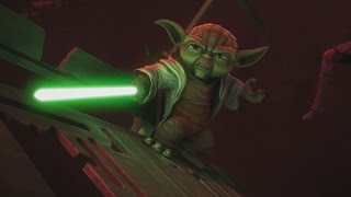 Star Wars The Clone Wars  Yoda amp Anakin vs Dooku amp Sidious 1080p [upl. by Nylknarf]