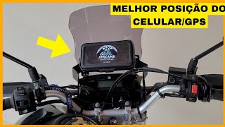 Suporte para celular e GPS ATACAMA instalado na bolha média LANDER CROSSER FZ25 XRE300 BROS FALCON [upl. by Rogerson829]