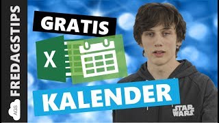 Hvordan lage en GRATIS kalender i Excel [upl. by Pascasia351]