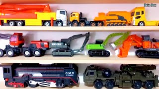 Steam Train Schnabel Trailer Tractor Head Concrete Pump Truck Excavator Grapple Loading Shovel [upl. by Nihi647]