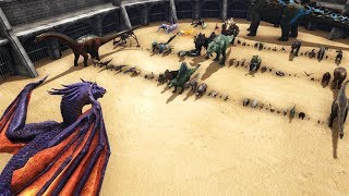 DRAGON vs ALL OTHER CREATURES in ARK amp DodoRex  Cantex [upl. by Lorilee]