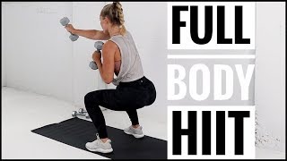 NO REPEAT WORKOUT  Full body HIIT Workout with Weights [upl. by Amaso695]