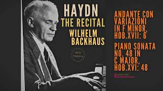 Haydn  Andante con Variazioni Piano Sonata No 48 reference recording Wilhlem Backhaus [upl. by Rehpotsrik]