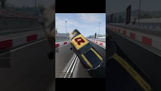 Muscle car rollover crash crashdrive beamng beamngdrive rollovercrashes gaming [upl. by Schnell951]