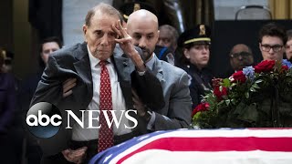 Former Sen Bob Dole gives final salute as Bush lies in state [upl. by Ojok579]