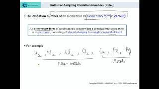 REDOX RXs RULES FOR ASSIGNING OXIDATION NUMBER to elements  PART I [upl. by Adnorrahs]