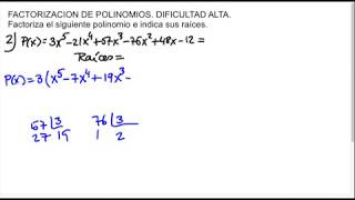 Factorización de polinomios dificultad alta [upl. by Nomde]