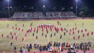 Deerfield Beach Marching Bucks halftime vs Ely [upl. by Elleniad]