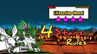 LifeSaving Shovel 4 Star Rules Challenge  Battle Cats [upl. by Erreip127]