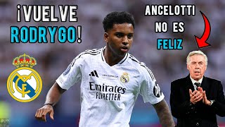 Ancelotti no está feliz y ¡Vuelve Rodrygo  Previa Real Madrid  Getafe [upl. by Carmelo]