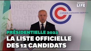 Présidentielle 2022 voici la liste officielle des 12 candidats à lElysée [upl. by Bushore]