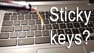 How to clean sticky keyboard keys [upl. by Hallee32]