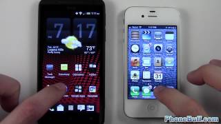 HTC EVO 4G LTE vs iPhone 4S Speed Comparison [upl. by Dionysus]